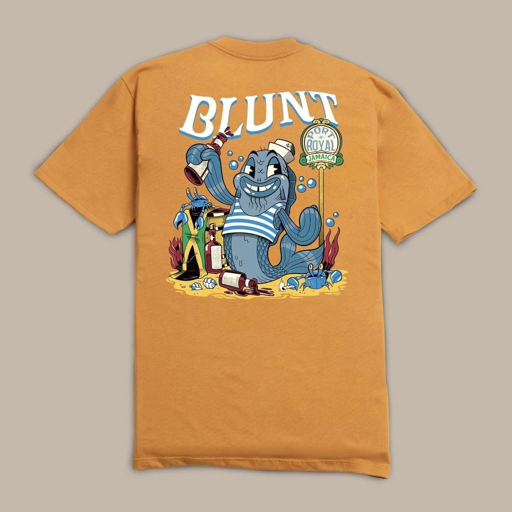 CAMISETA BLUNT - DRUNK FISH MOSTARDA