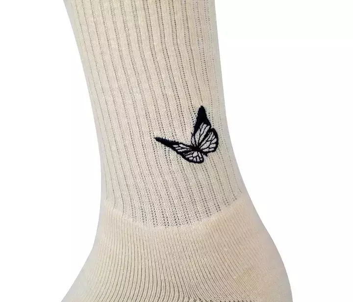 MEIA ALTAI - BORBOLETA OFF WHITE