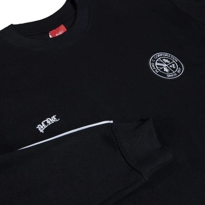 MOLETOM PLANO C - CREWNECK “PLNC CLUB” BLACK