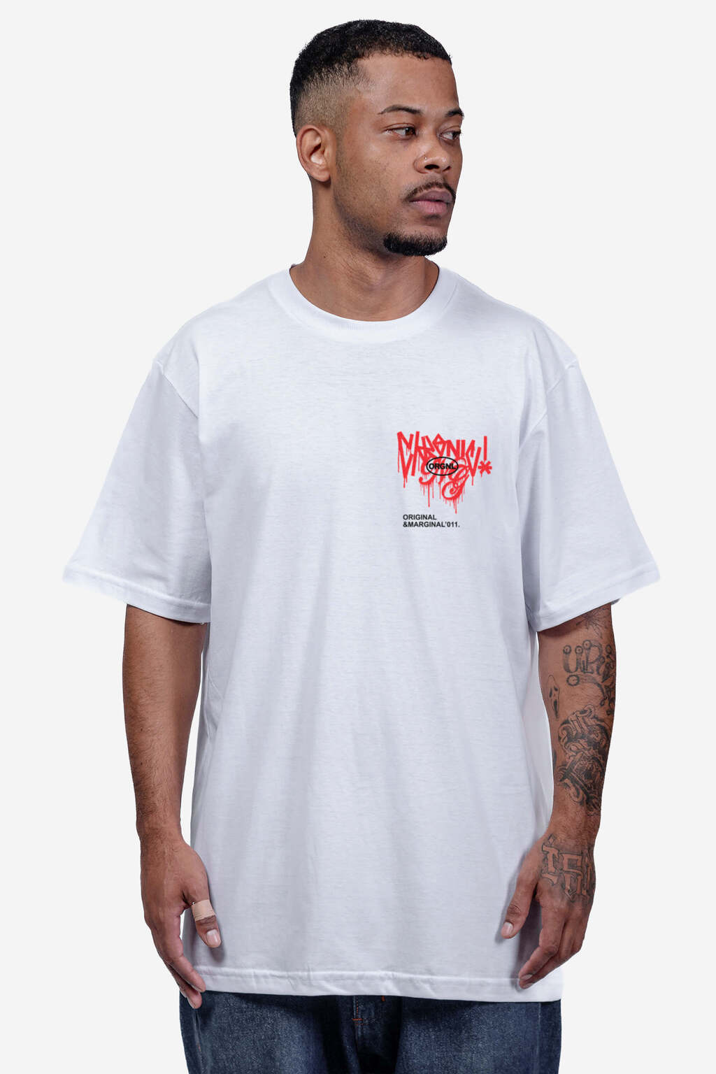CAMISETA CHRONIC - POLICE FALL BRANCO