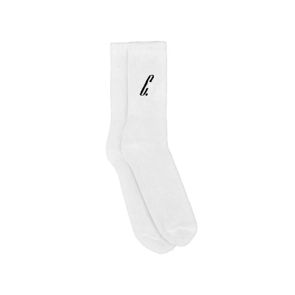 MEIA PLANO C - CANELADA BRANCO