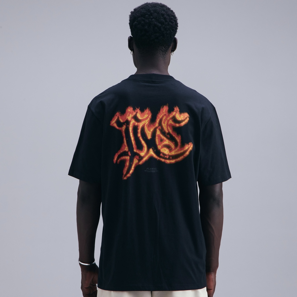 CAMISETA PLANO C - FLAMES BLACK