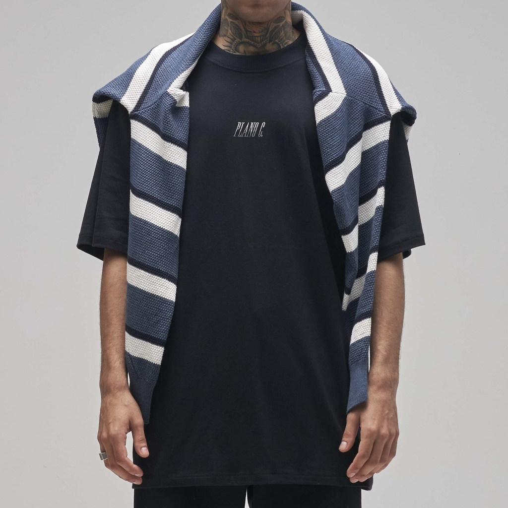 CAMISETA PLANO C - LOGO GRADIENT PRETO