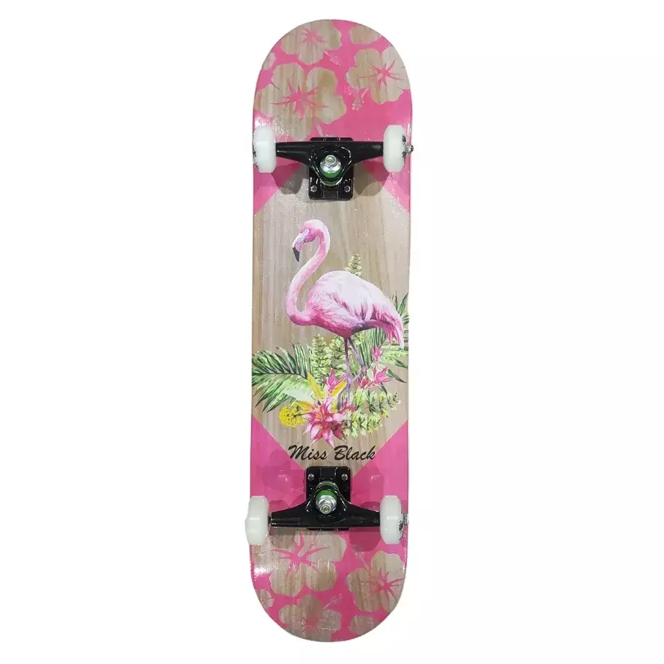 SKATE MONTADO INICIANTE BLACK SHEEP - FLAMINGO BLACK