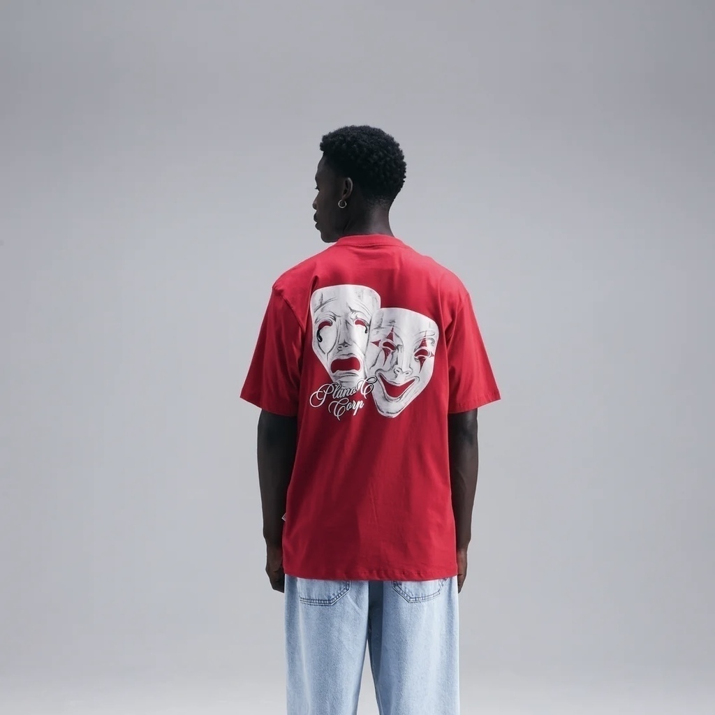 CAMISETA PLANO C - MASKS RED