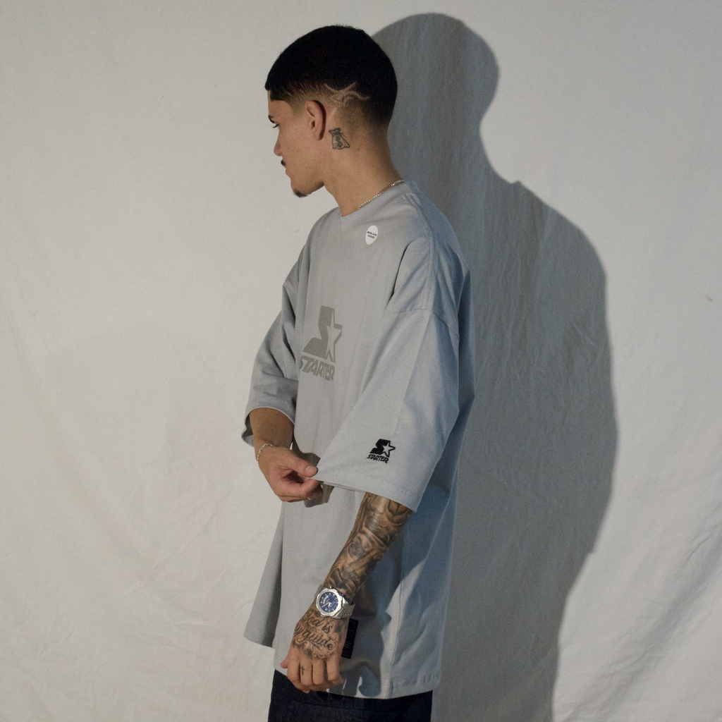 CAMISETA STARTER - BASIC CENTRAL CINZA