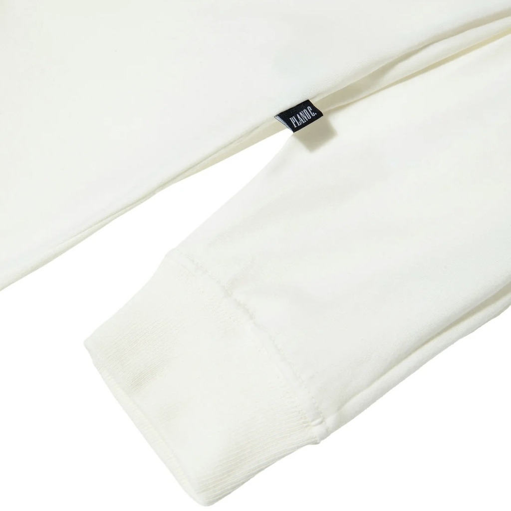 CAMISETA PLANO C - LONG SLEEVE LOGOS BEGE