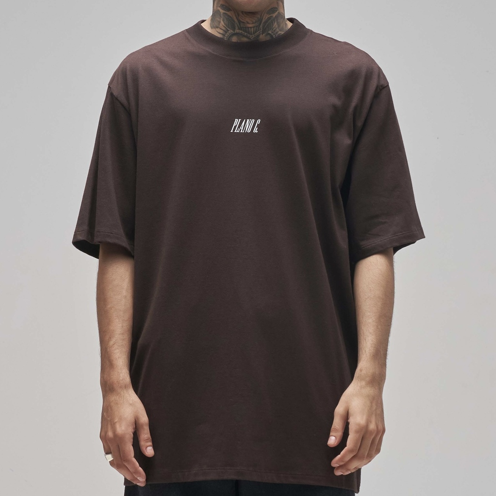 CAMISETA PLANO C - LOGO GRADIENT MARROM
