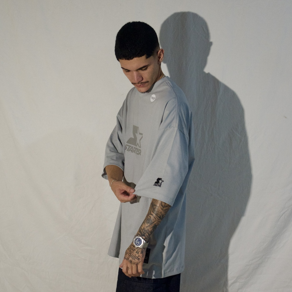 CAMISETA STARTER - BASIC CENTRAL CINZA