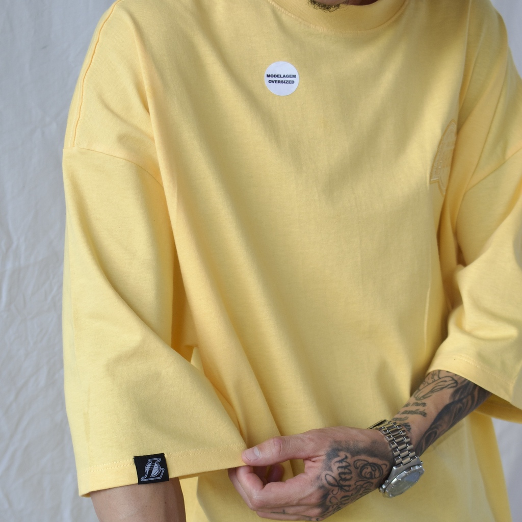 CAMISETA NBA - LOS ANGELES LAKES BASIC AMARELO