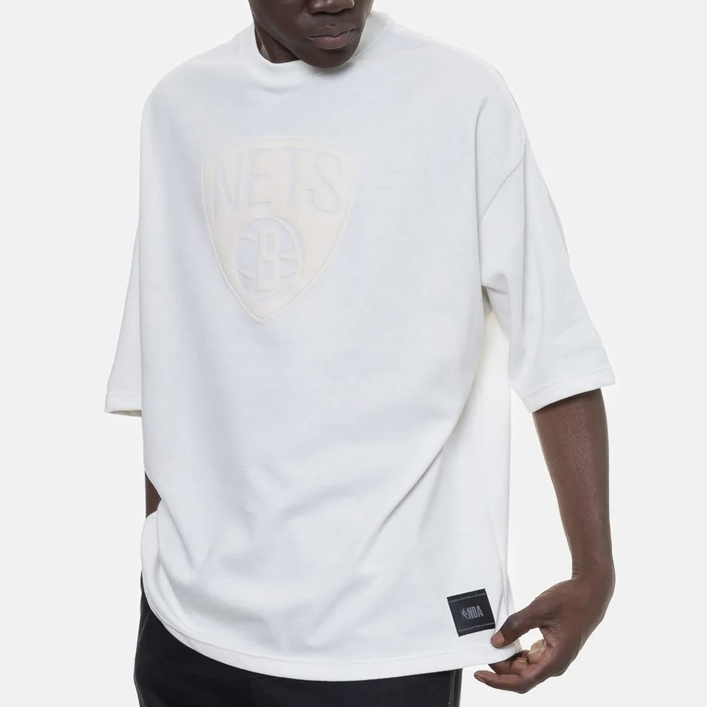 CAMISETA NBA - BROOKLYN NETS BASIC OFF-WHITE