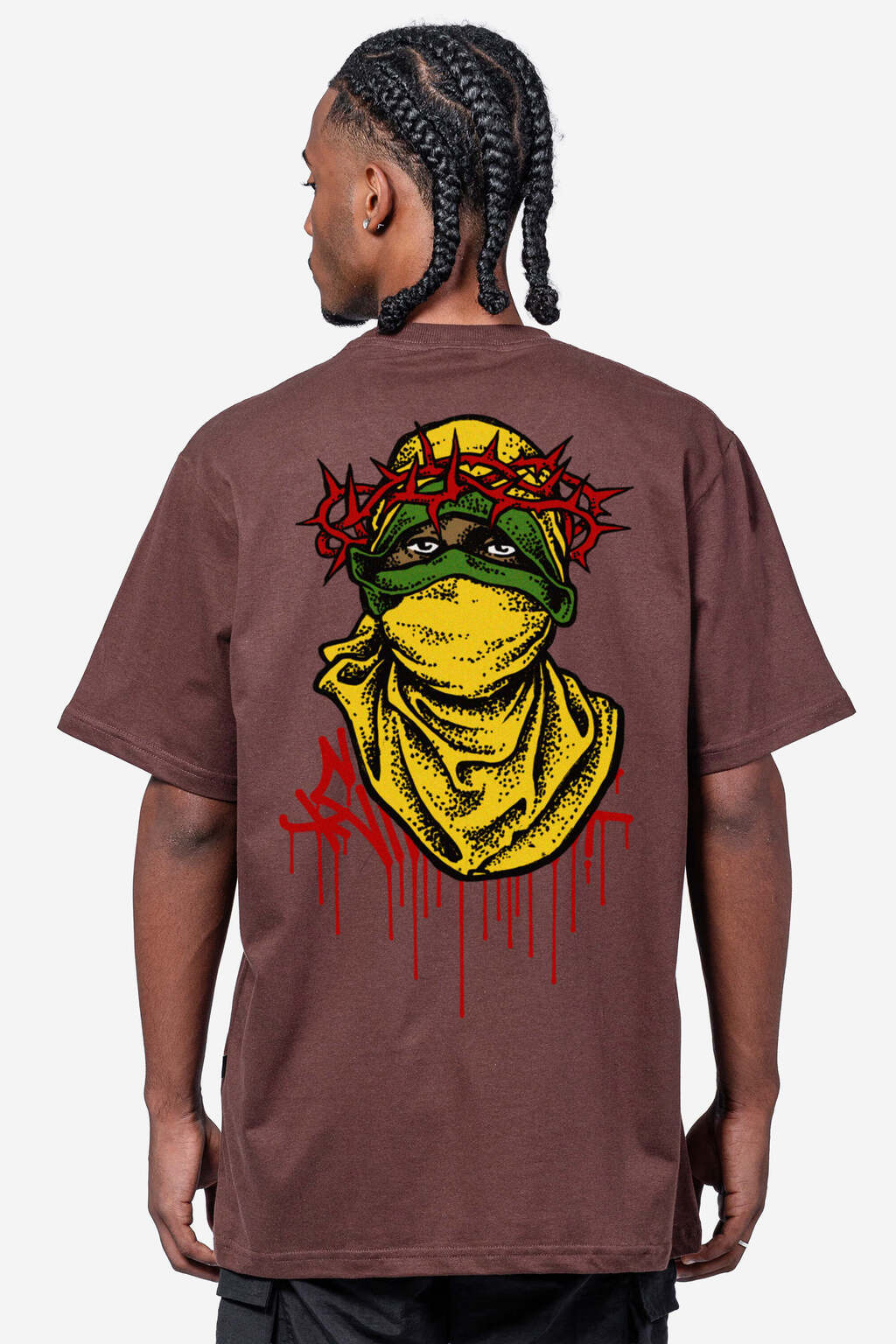 CAMISETA CHRONIC - BALACLAVA MARROM