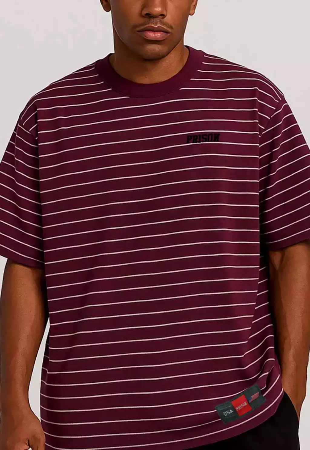 CAMISETA PRISON - STRIPED VINHO