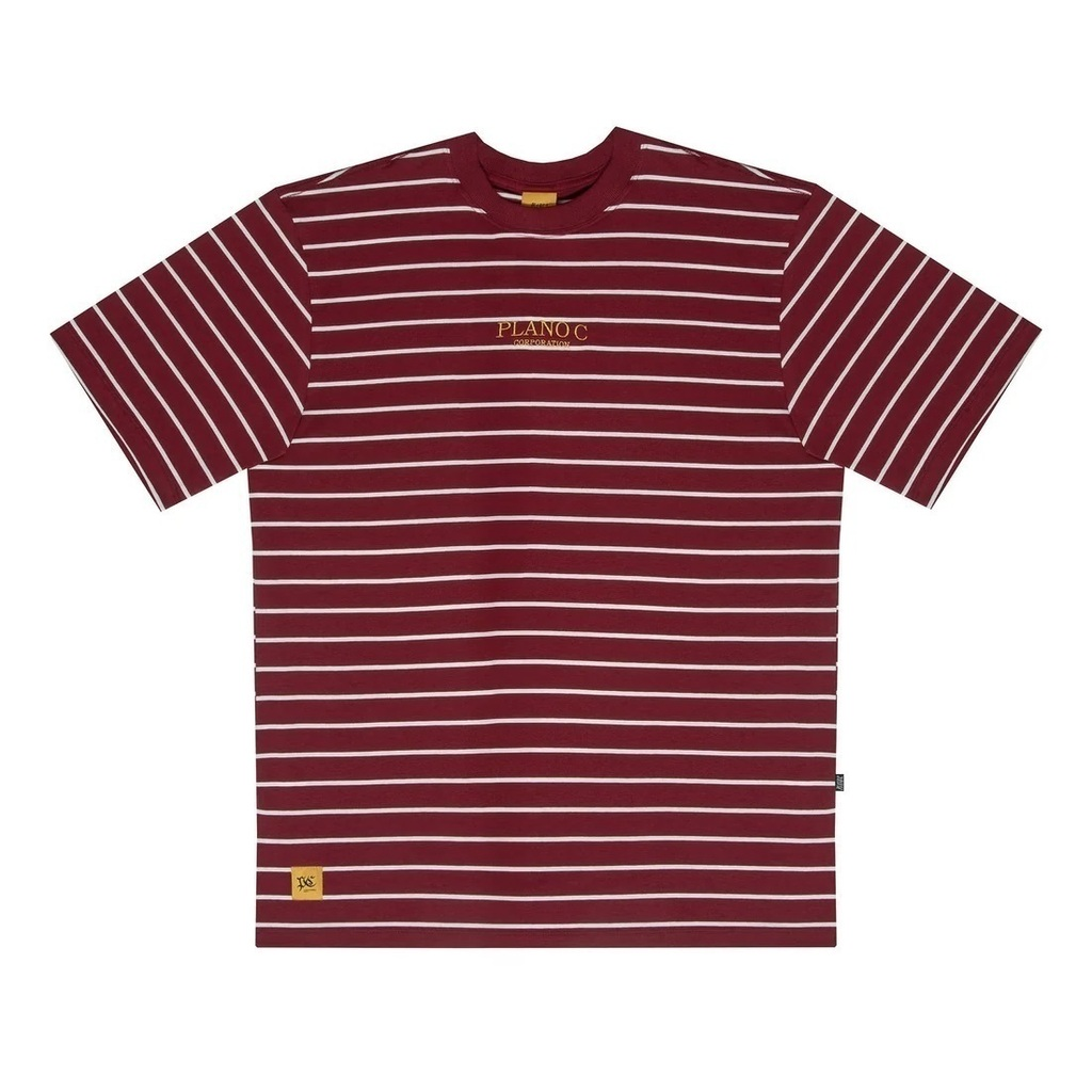 CAMISETA PLANO C - LISTRADA "CORPORATION" BURGUNDY