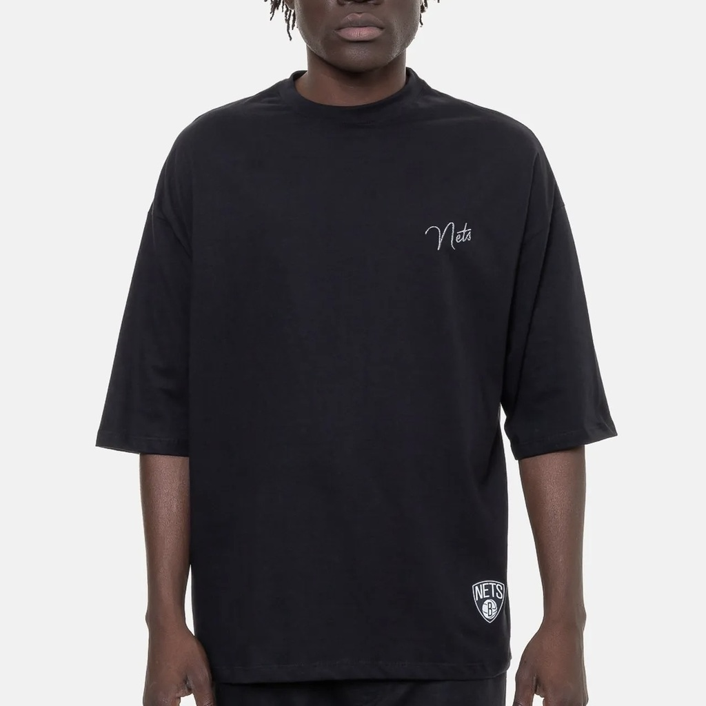CAMISETA NBA - BROOKLYN NETS OVERSIZED PRETA