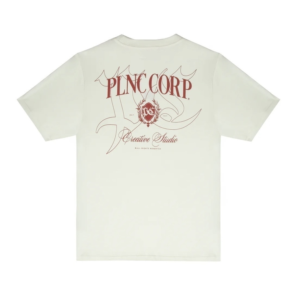 CAMISETA PLANO C - "PLNC CORP" OFF-WHITE
