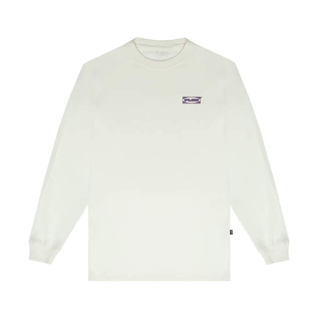 CAMISETA PLANO C - LONG SLEEVE LOGOS BEGE