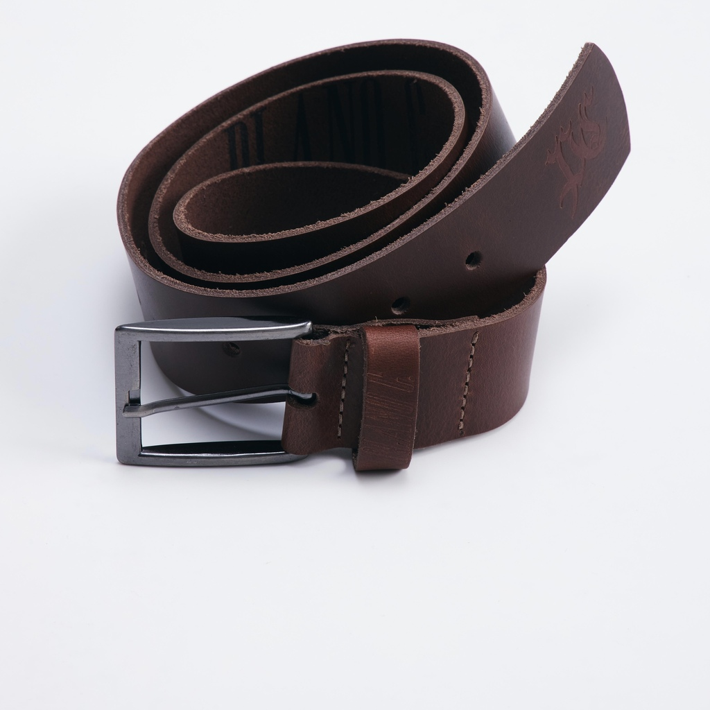 CINTO PLANO C - CLASSIC FOSSIL COURO CAPUCCINO