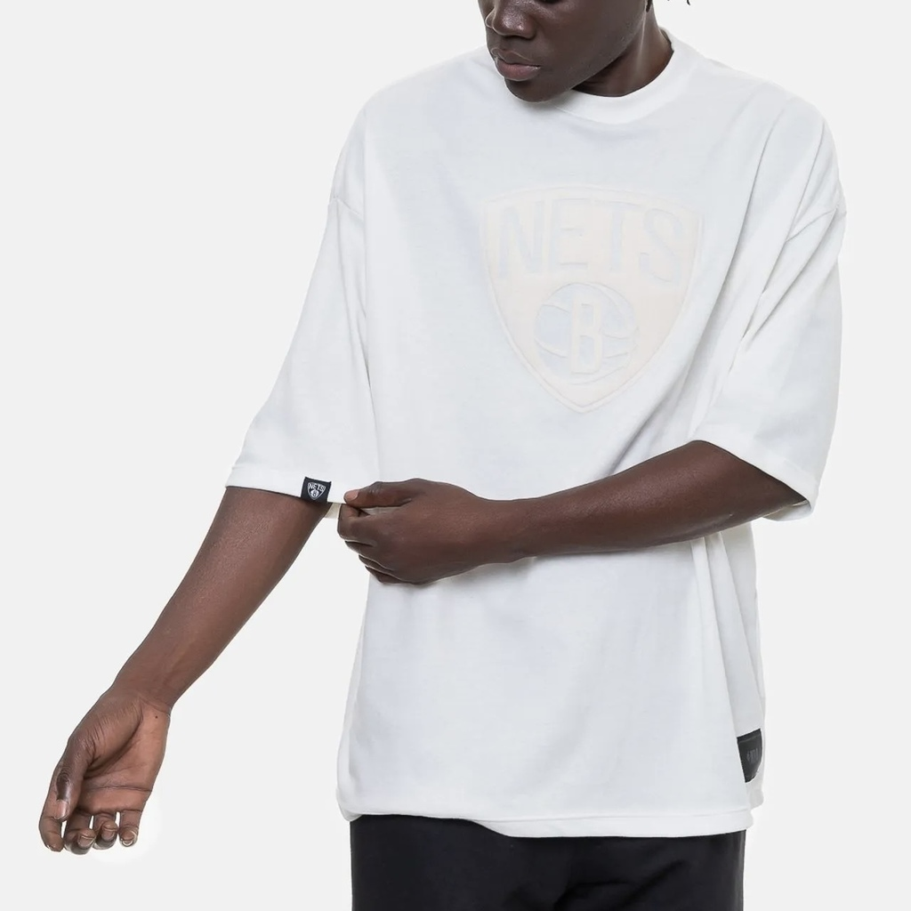 CAMISETA NBA - BROOKLYN NETS BASIC OFF-WHITE