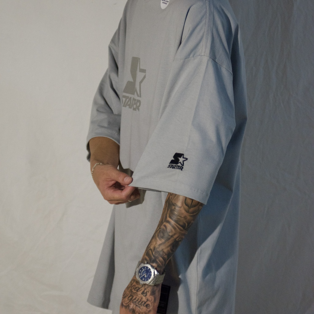 CAMISETA STARTER - BASIC CENTRAL CINZA