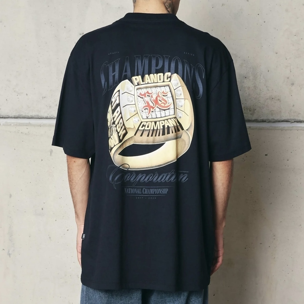 CAMISETA PLANO C - CHAMPIONS RING BLACK