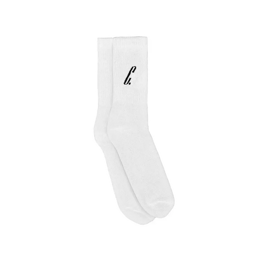 MEIA PLANO C - CANELADA BRANCO