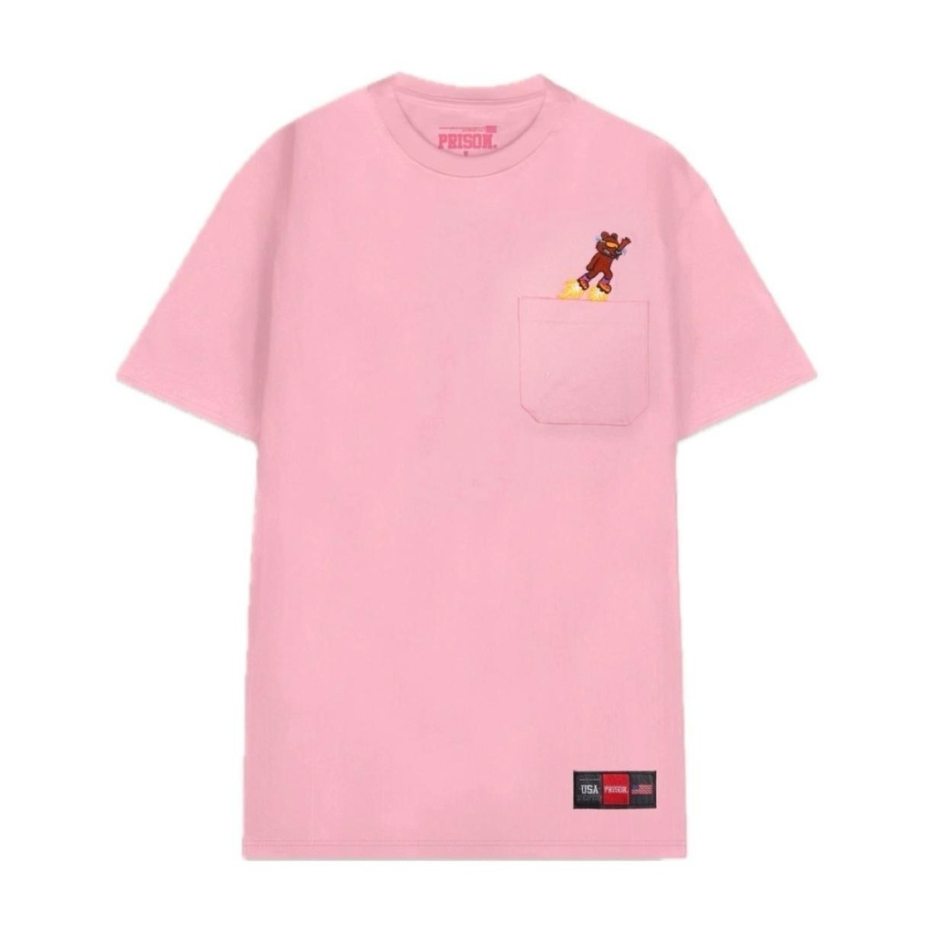 CAMISETA PRISON - STREETWEAR BORDADA TEDDY BEARD PINK