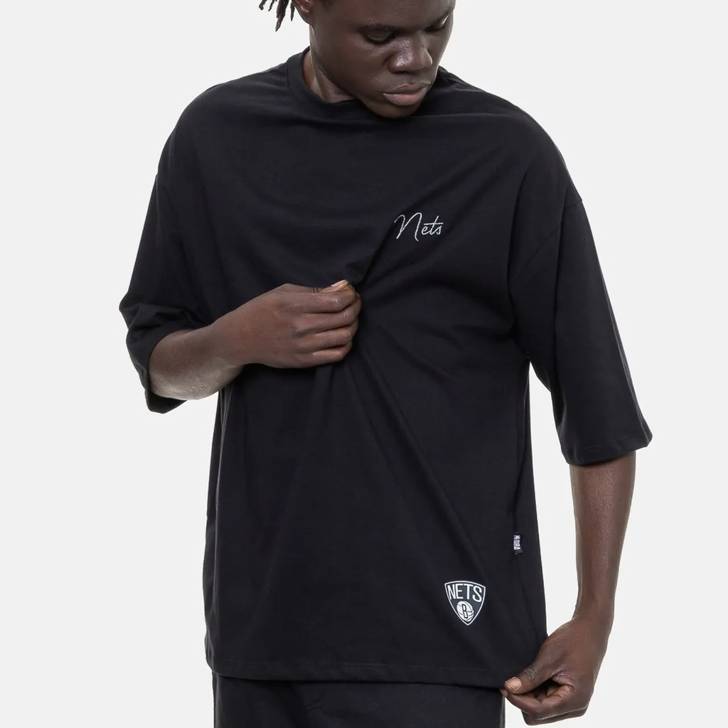 CAMISETA NBA - BROOKLYN NETS OVERSIZED PRETA
