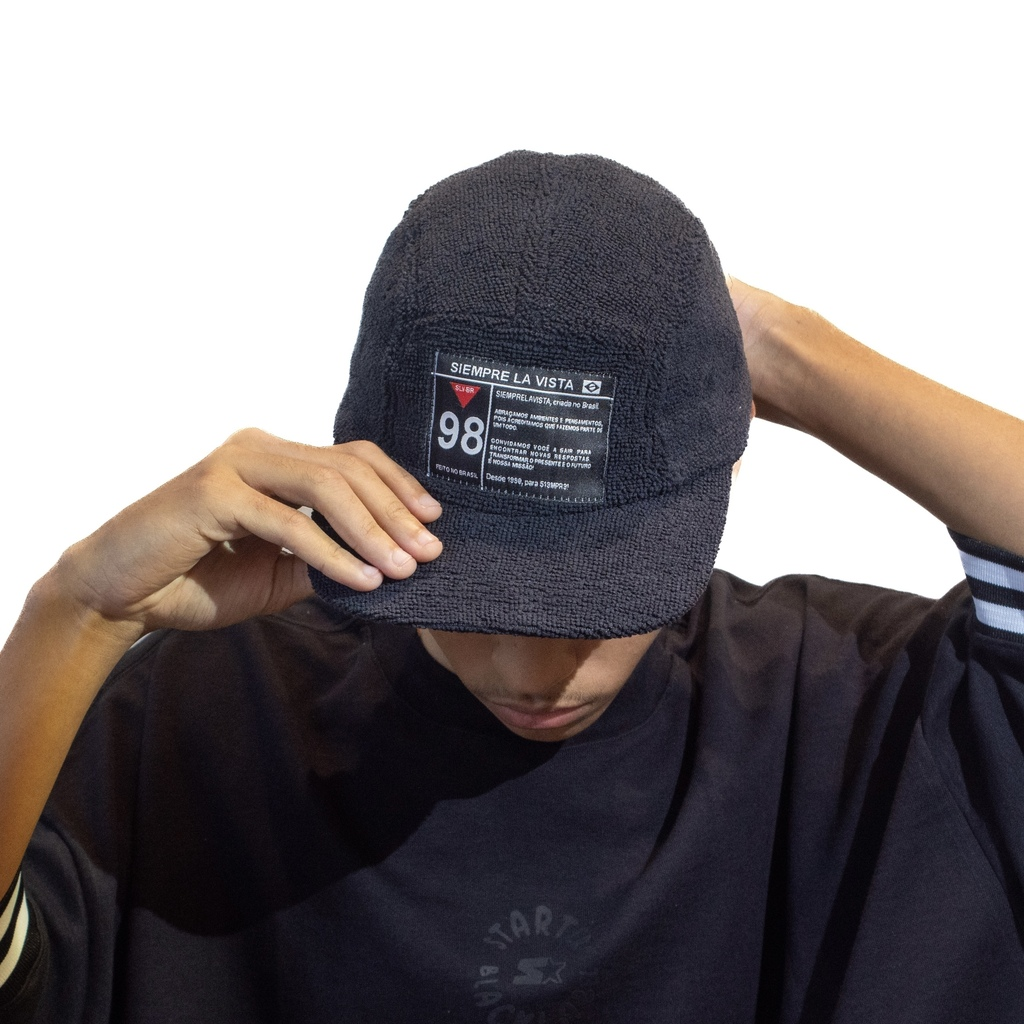 BONÉ SIEMPRE - TOALLA NEGRA