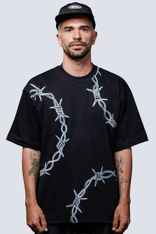 CAMISETA CHRONIC - ARAME REATIVO PRETO