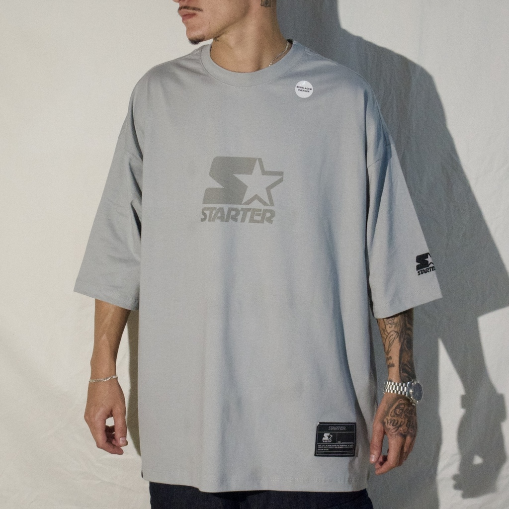 CAMISETA STARTER - BASIC CENTRAL CINZA