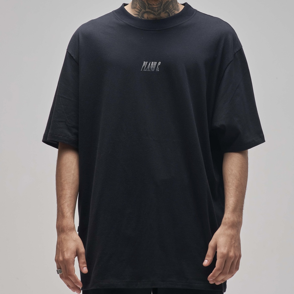 CAMISETA PLANO C - LOGO GRADIENT PRETO