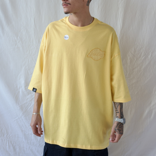 CAMISETA NBA - LOS ANGELES LAKES BASIC AMARELO