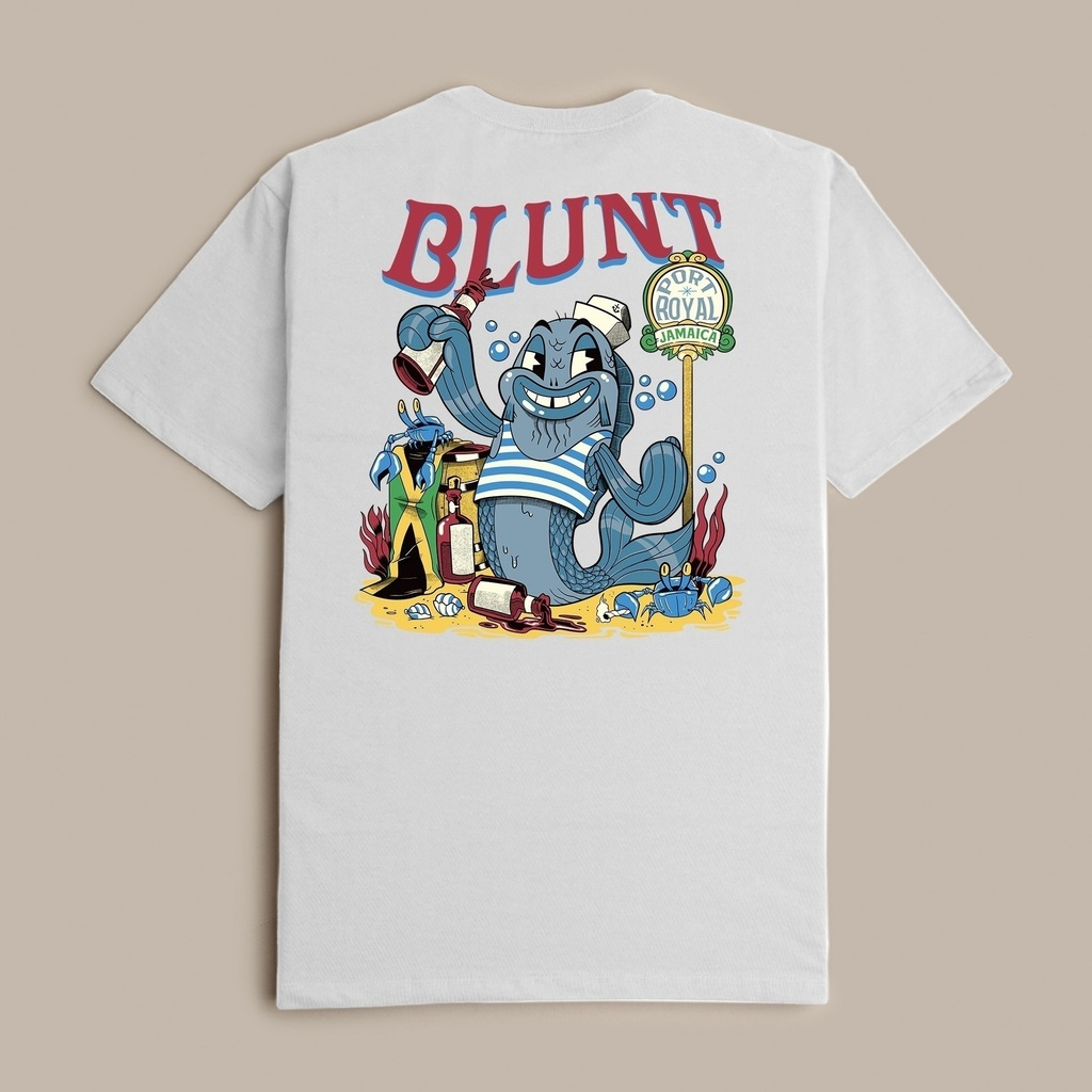 CAMISETA BLUNT DRUNK FISH BRANCO