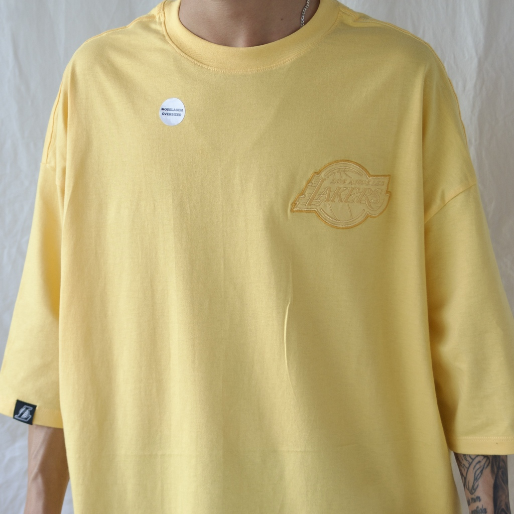 CAMISETA NBA - LOS ANGELES LAKES BASIC AMARELO